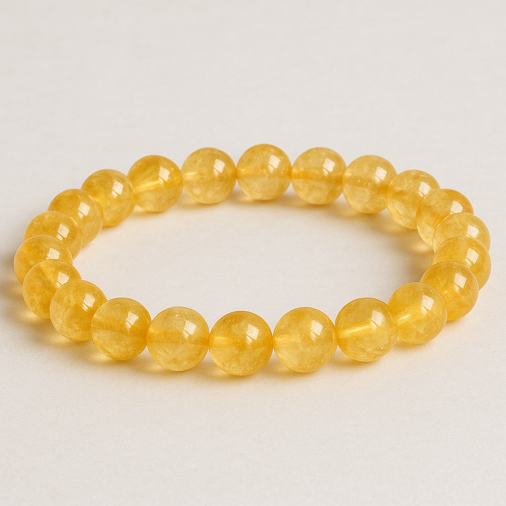 Bracelet Citrine – Perles 8mm