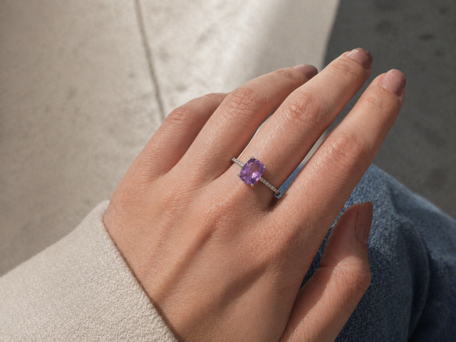 Bague Améthyste - Argent 925