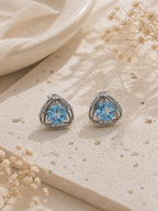 Boucles d’oreilles en argent 925 avec topaze claire