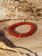 Bracelet en perles d’agate cornaline naturelle 8 mm