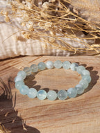 Bracelet en perles d’aigue-marine naturelle 8 mm