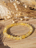 Bracelet en perles de citrine naturelle 6 mm