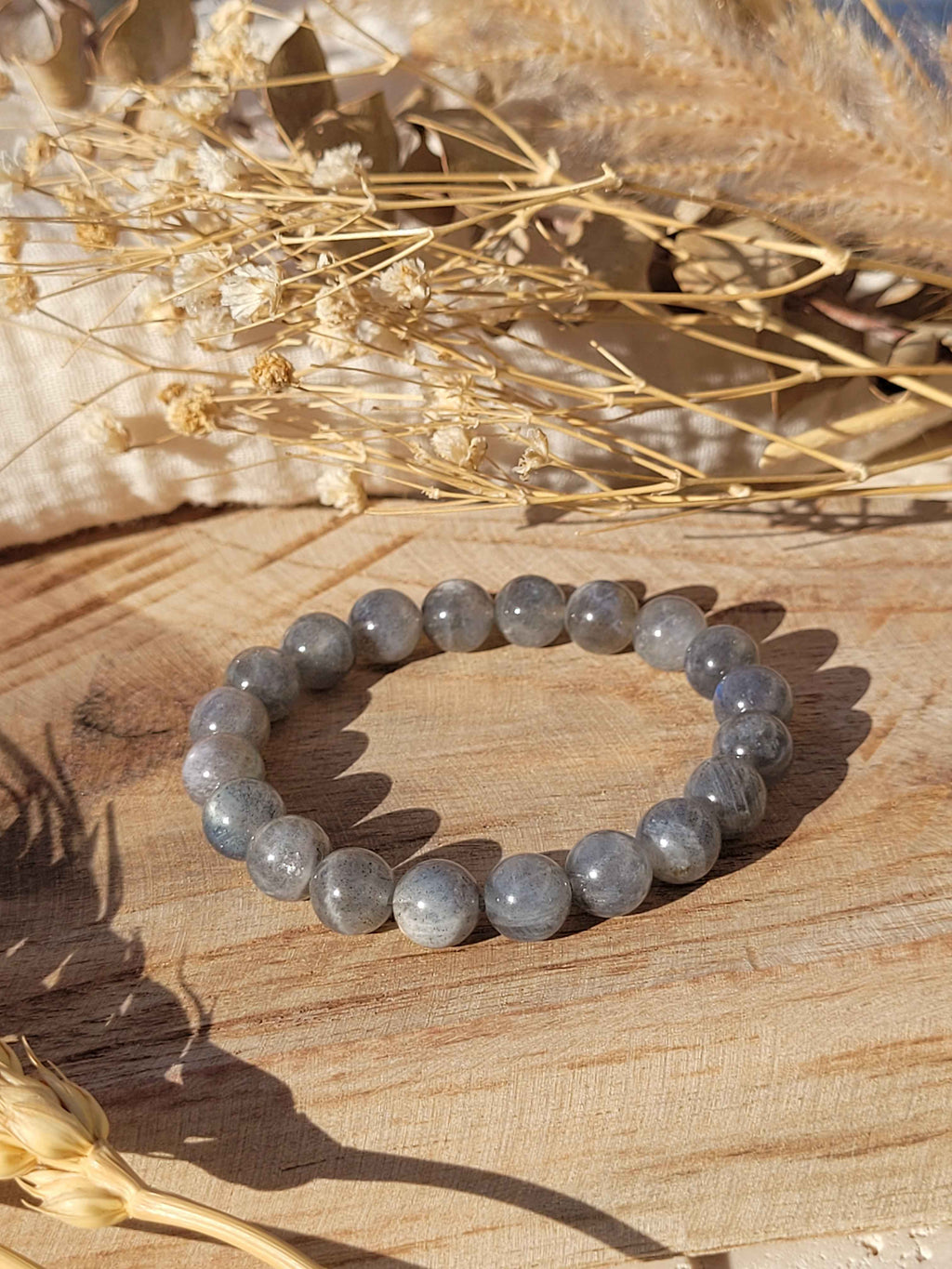 Bracelet en perles de labradorite naturelle 8 mm