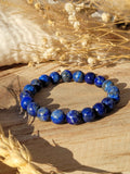 Bracelet en perles de lapis-lazuli naturel 8 mm