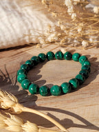 Bracelet en perles de malachite naturelle 8 mm