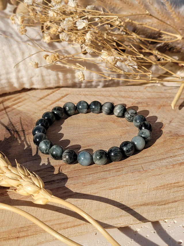 Bracelet en perles d’œil d’aigle naturel 8 mm