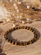 Bracelet en perles d’œil de tigre naturel 6 mm