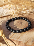Bracelet en perles d’onyx mat naturel 8 mm