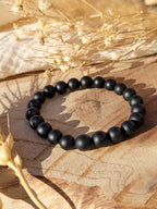 Bracelet en perles d’onyx mat naturel 8 mm