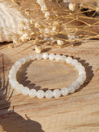 Bracelet en perles de pierre de lune naturelle 6 mm