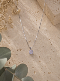 Collier Argent 925 & Quartz Rose Naturel