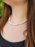 Collier en perles de howlite naturelle 8 mm