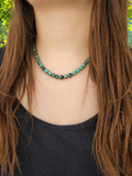 Collier en perles de turquoise africaine naturelle 8 mm