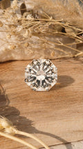 Cristal de roche naturel de 5.57 ct taille octogonale brillant réalisé par Malisa Bijoux